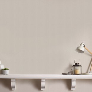 Decomode Vliesbehang Basic Cotton - Wit - Zand - 10,05 M X 52 Cm