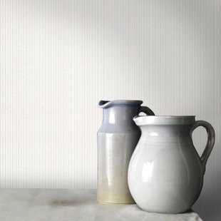 Sencys Vliesbehang Overschilderbaar Lineair - Wit - 10,00m X 52cm