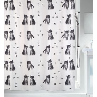 Spirella Douchegordijn Kitty Paw 180cm