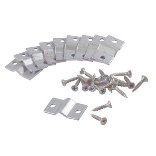 Giardino Bevestigingsklemmen Bari Antraciet 8 Stuks - Inclusief 16 Houtschroeven