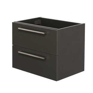 Aquazuro Wastafelonderkast Arezzo 37cm - Donkergrijs - Met 2 Lades - 37,4x45x59,2cm