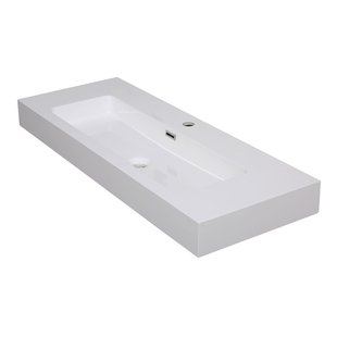 Aquazuro Wastafel Arezzo 100cm Glanzend Wit