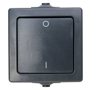 Sencys 2-polige Spatwaterdichte Schakelaar Denver Ip44 Antraciet