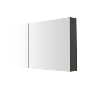 Aquazuro Spiegelkast Arezzo 120cm Donkergrijs