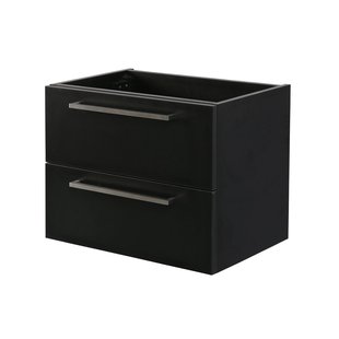 Aquazuro Wastafelonderkast Arezzo 37cm - Zwart Mat - Met 2 Lades - 37,4x59,2x45cm