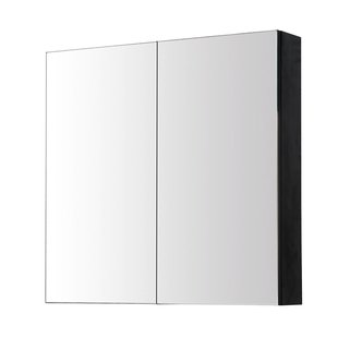 Aquazuro Spiegelkast Arezzo 80cm Zwart Mat