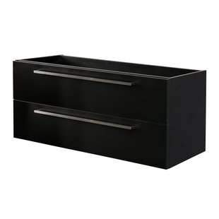 Aquazuro Wastafelonderkast Arezzo 120cm - Zwart Mat - Met 2 Lades - 120x45x37,6cm