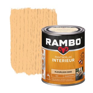 Rambo Pantserlak Interieur Transparant Mat 0000 Kleurloos 0,75 Ltr