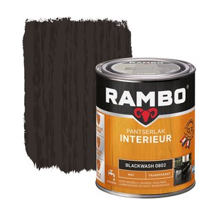 Rambo Pantserlak Interieur Transparant Mat 0802 Blackwash 0,75 Ltr