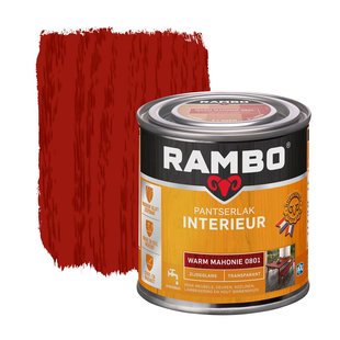 Rambo Pantserlak Interieur Transparant Zijdeglans 801 Warmmahonie 0,25l