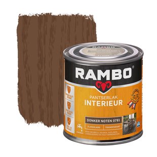 Rambo Pantserlak Interieur Transparant Zijdeglans 0781 Donkernoten 0,25 Ltr