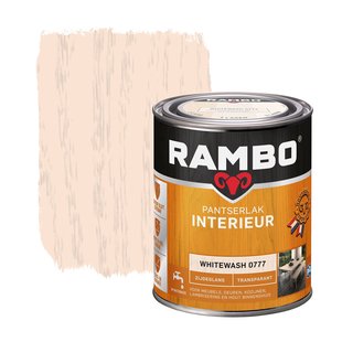 Rambo Pantserlak Interieur Transparant Zijdeglans 0777 Whitewash 0,75 Ltr