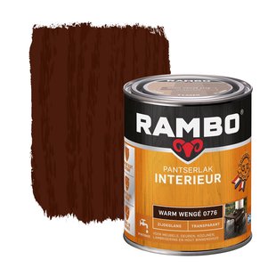 Rambo Pantserlak Interieur Transparant Zijdeglans 0776 Warmwengé 0,75 Ltr