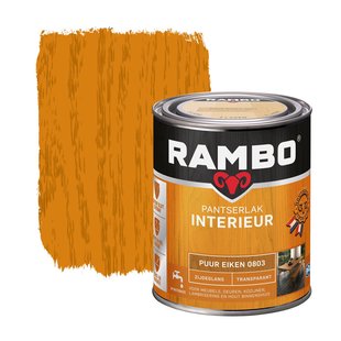 Rambo Pantserlak Interieur Transparant Zijdeglans 0803 Puureiken 0,75 Ltr