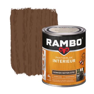 Rambo Pantserlak Interieur Transparant Zijdeglans 781 Donkernoten 0,75l