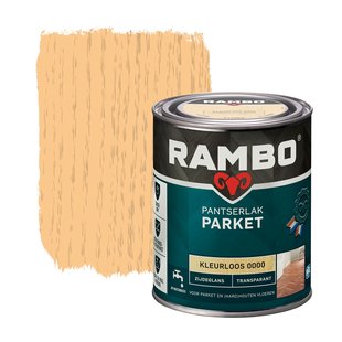 Rambo Pantserlak Parket Transparant Zijdeglans 0000 Kleurloos 0,75l