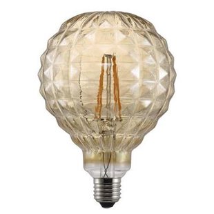 Nordlux Ledfilamentlamp Globe Square - Amber - D12cm - Warm Wit - E27 - 2w