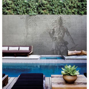 Fotobehang Beton Met Krijger 14228 - Grijs - 2,70m X 300cm