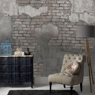 Fotobehang Oude Muur 14246 - Taupe - 2,70m X 300cm