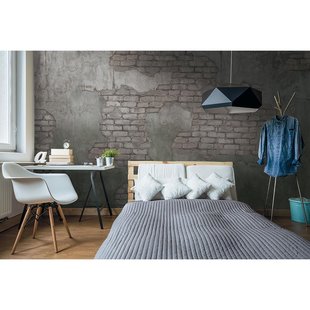 Fotobehang Oude Muur 14248 - Taupe - Groen - 2,70m X 300cm