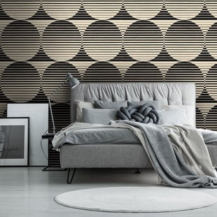 Fotobehang Seventies S710a4 - Donkerbruin - Beige - 2,70 M X 186 Cm