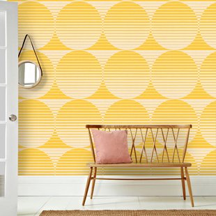 Fotobehang Seventies S710b9 - Geel - Beige - 2,70 M X 419 Cm