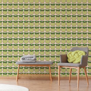 Fotobehang Seventies S719a9 - Groen - Wit - 2,70 M X 419 Cm