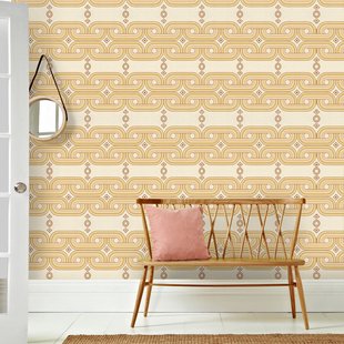 Fotobehang Seventies S721a9 - Beige - Groen - 2,70m X 419cm
