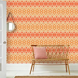 Fotobehang Seventies S726a4 - Oranje - Beige - 2,70m X 186cm
