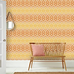 Fotobehang Seventies S726b4 - Geel - Beige - Oranje - 2,70 M X 186 Cm