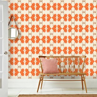 Fotobehang Seventies S728a4 - Oranje - Bruin - Beige - 2,70 M X 186 Cm
