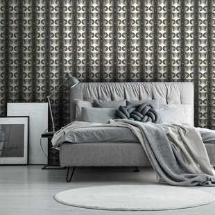 Fotobehang Seventies S730a9 - Zwart - Wit - 2,70 M X 419 Cm