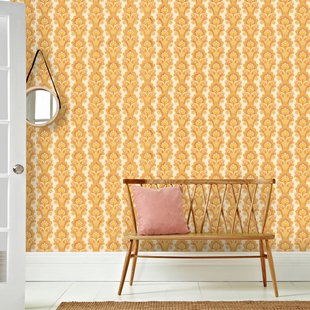 Fotobehang Seventies S734a9 - Oranje - Geel - Beige - 2,70 M X 419 Cm