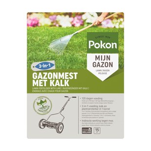 Pokon Gazonmest Met Kalk 3-in-1 -15m2