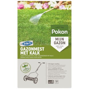Pokon Gazonmest Met Kalk 3-in-1 - 30m2