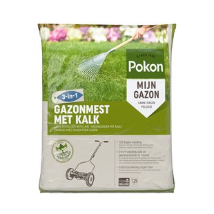 Pokon Gazonmest Met Kalk 3-in-1 -125m2