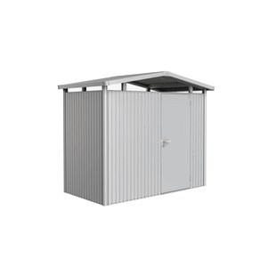 Biohort Metalen Tuinhuis Panorama - Zilver Metallic - 273x158cm - Enkele Deur