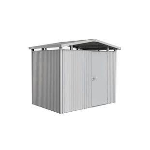 Biohort Metalen Tuinhuis Panorama - Zilver Metallic - 273x198cm - Enkele Deur