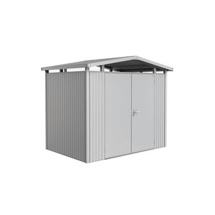 Biohort Metalen Tuinhuis Panorama - Zilver Metallic - 273x198cm - Dubbele Deur