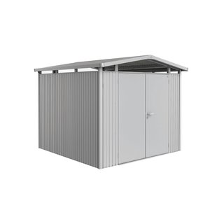 Biohort Metalen Tuinhuis Panorama - Zilver Metallic - 273x278cm - Dubbele Deur