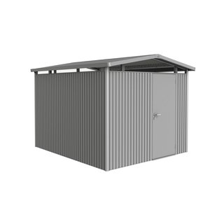 Biohort Metalen Tuinhuis Panorama - Kwartsgrijs Metallic - 273x318cm - Enkele Deur