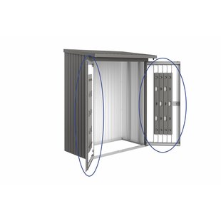 Biohort Deurpakket Woodstock 150 Kwartsgrijs Metallic 138x172,5cm