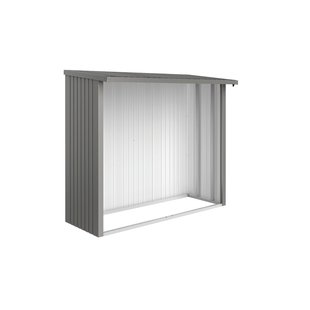 Biohort Achterwand Woodstock 230 Kwartsgrijs Metallic 217,5x196,5cm