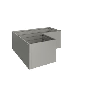 Biohort Moestuinbak L-vorm Kwartsgrijs Metallic 201x201x77cm