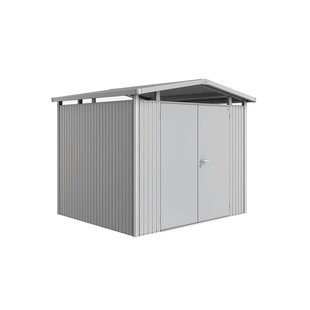 Biohort Metalen Tuinhuis Panorama - Zilver Metallic - 273x238cm - Dubbele Deur