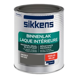 Sikkens Binnenlak Hoogglans Donkergrijs 750ml