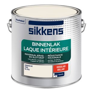 Sikkens Binnenlak Hoogglans Ral 9010 2,5l