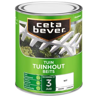 Cetabever Dekkend Tuinhout Beits 300 Wit 750 Ml