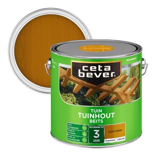 Cetabever Transparant Tuinhout Beits 006 Licht Eiken 2,5 L