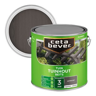 Cetabever Transparant Tuinhout Beits 034 Antraciet 2,5 L